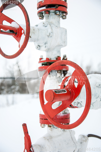 Image of Valves of oil production line.