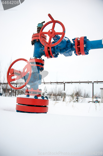 Image of Valves of oil production line.