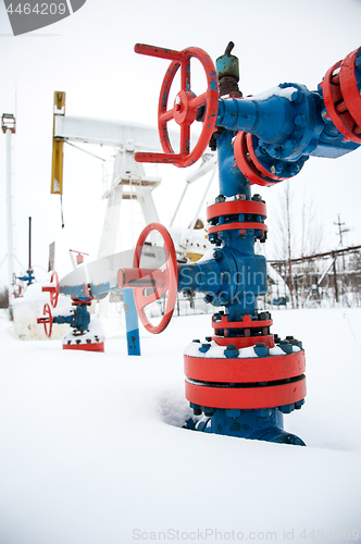 Image of Valves of oil production line.