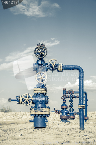 Image of Valves of oil production line.