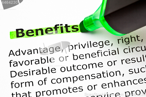 Image of Dictionary Definition Of Word Benefits