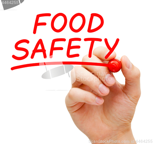 Image of Food Safety Handwritten With Red Marker