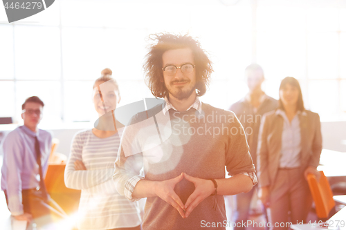 Image of Group of successfull business group meeting