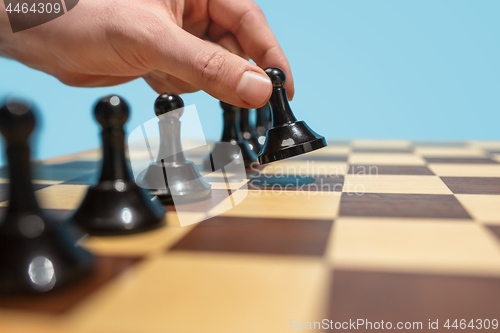 Image of The chess board and game concept of business ideas and competition.