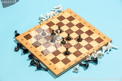 Image of The chess board and game concept of business ideas and competition.