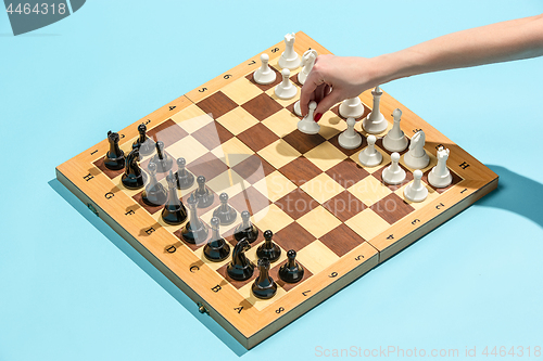 Image of The chess board and game concept of business ideas and competition.