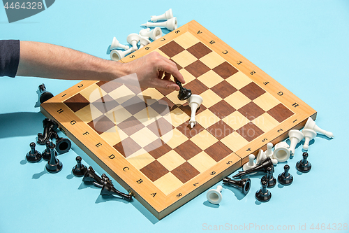 Image of The chess board and game concept of business ideas and competition.