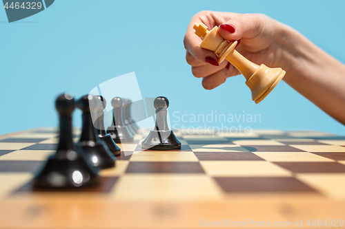 Image of The chess board and game concept of business ideas and competition.