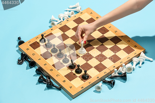 Image of The chess board and game concept of business ideas and competition.