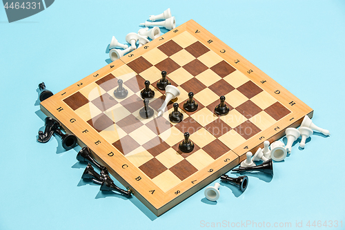 Image of The chess board and game concept of business ideas and competition.