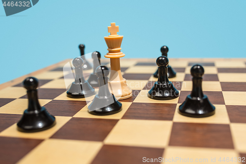 Image of The chess board and game concept of business ideas and competition.