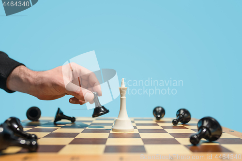 Image of The chess board and game concept of business ideas and competition.