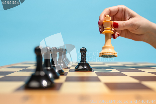 Image of The chess board and game concept of business ideas and competition.