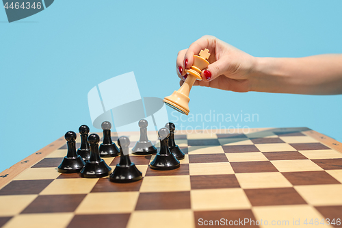 Image of The chess board and game concept of business ideas and competition.