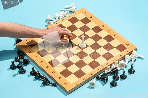 Image of The chess board and game concept of business ideas and competition.