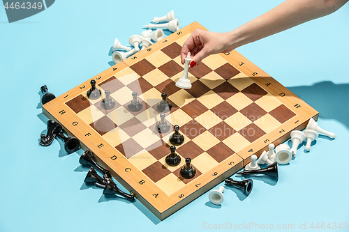 Image of The chess board and game concept of business ideas and competition.