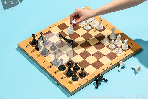 Image of The chess board and game concept of business ideas and competition.