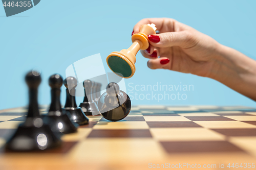 Image of The chess board and game concept of business ideas and competition.