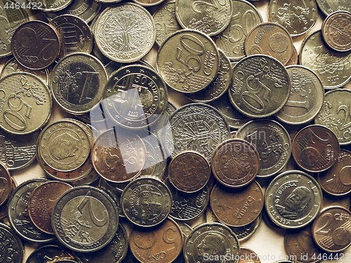 Image of Vintage Euro coins background