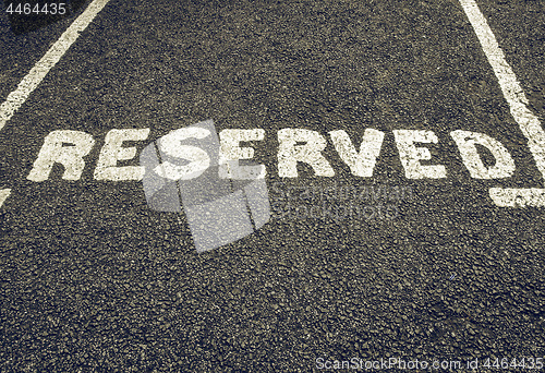 Image of Vintage looking Reserved parking sign