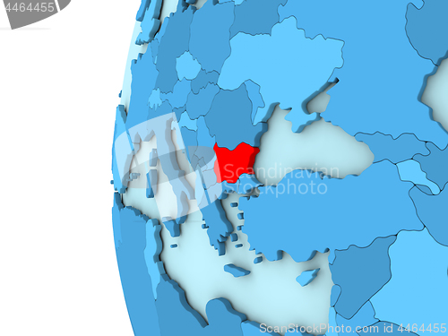 Image of Bulgaria on blue globe