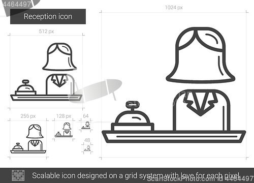 Image of Reception line icon.