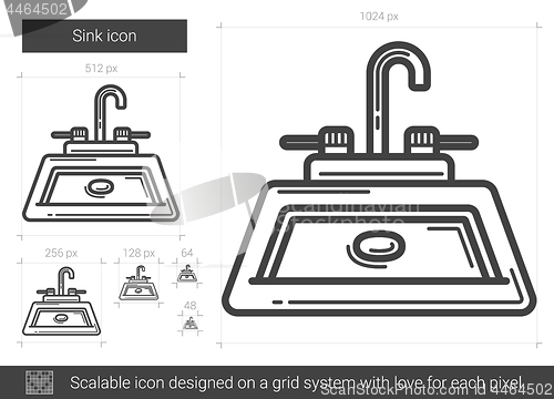 Image of Sink line icon.