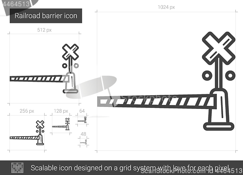 Image of Railroad barrier line icon.