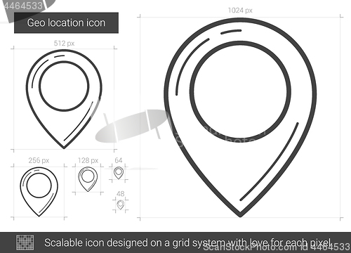 Image of Geo location line icon.