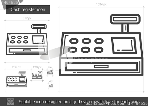 Image of Cash register line icon.