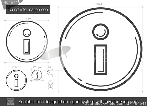 Image of Tourist information line icon.