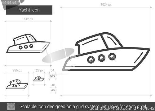 Image of Yacht line icon.