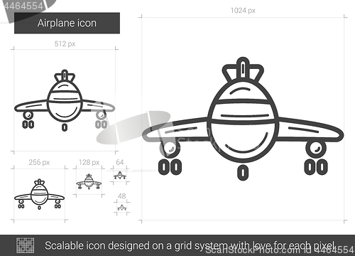Image of Airplane line icon.
