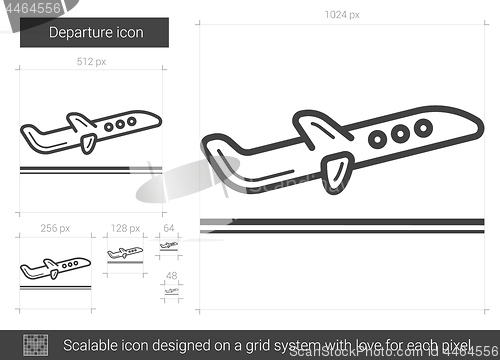 Image of Departure line icon.