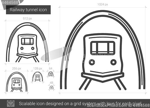 Image of Railway tunnel line icon.