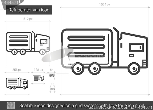 Image of Refrigerator van line icon.