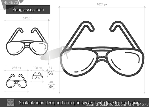 Image of Sunglasses line icon.