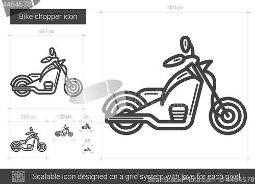 Image of Bike chopper line icon.