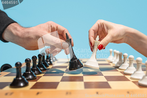 Image of The chess board and game concept of business ideas and competition.