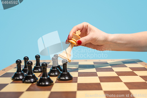 Image of The chess board and game concept of business ideas and competition.