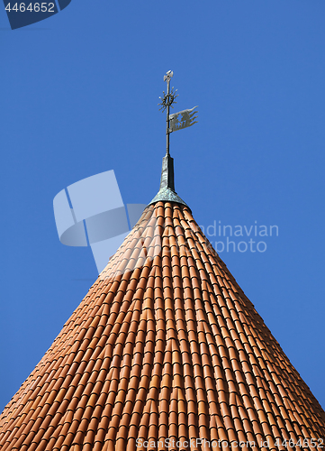 Image of Tower roof of the Trakai Castle near Vilnius