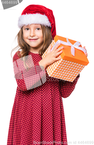 Image of Portrait of little Christmas girl