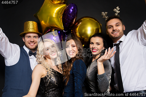 Image of friends at christmas or new year party