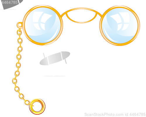 Image of Spectacles pince-nez on white background is insulated