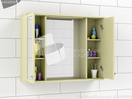 Image of Mirror cabinet in the bathroom