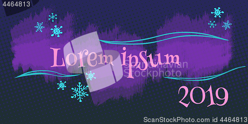 Image of Lorem ipsum 2019 background. New year