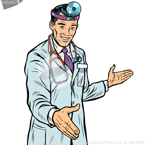 Image of doctor therapist surgeon handshake