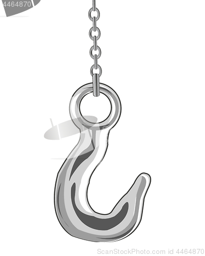 Image of Hook from tap on white background is insulated