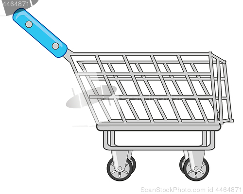 Image of Shopping cart isolated on white background.Vector illustration