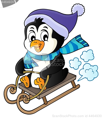 Image of Sledging penguin theme image 1